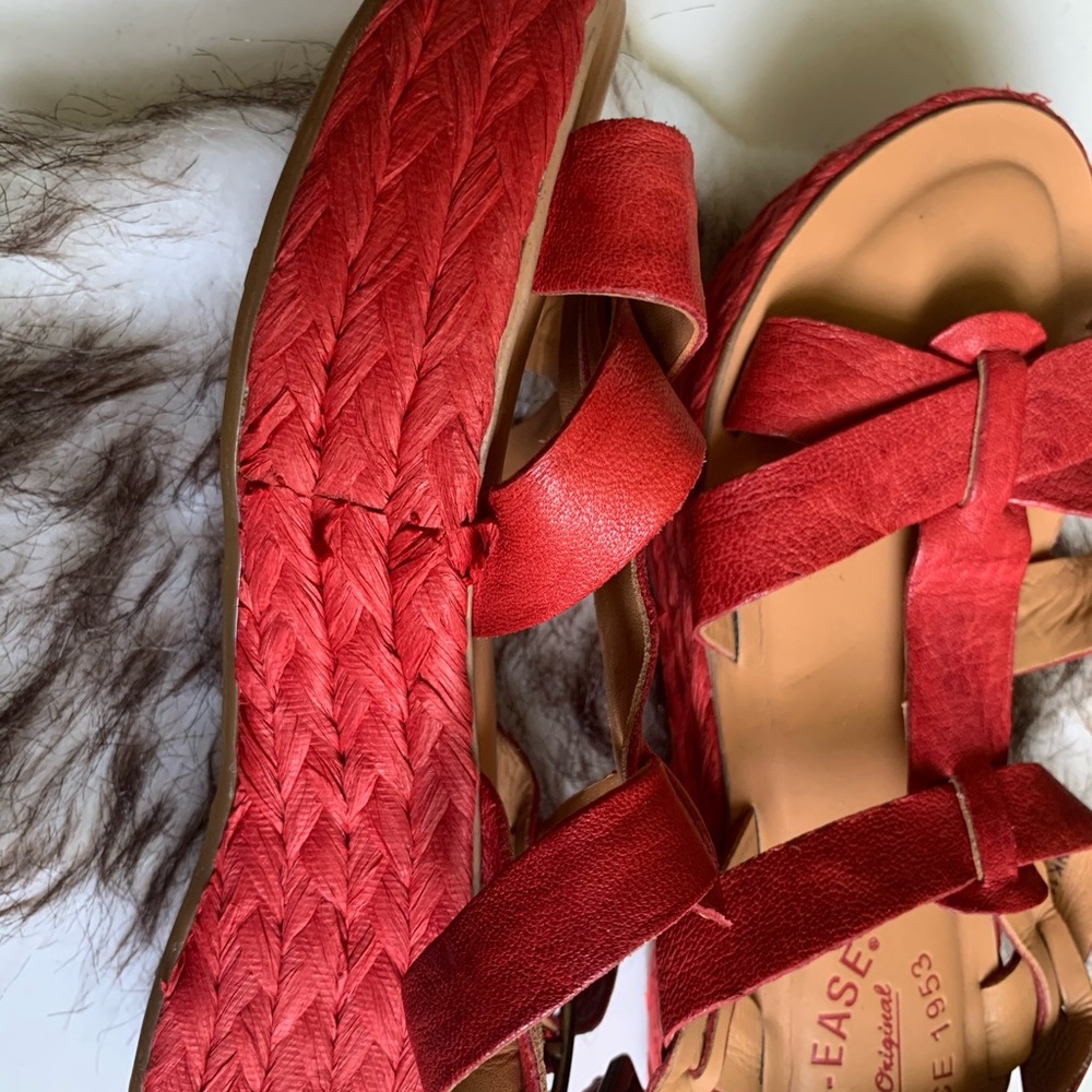Kork-ease red platform sandals